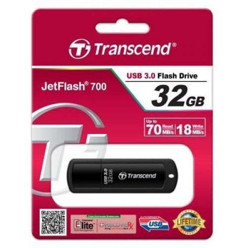 USB 32 GB, JetFlash 700, USB3.0, 70/18 MB/s, Black