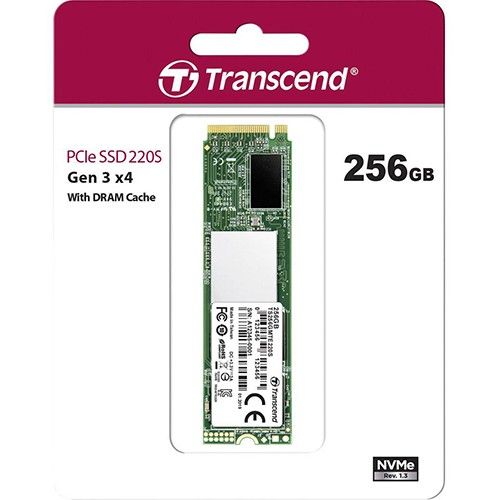 SSD M.2 NVMe 256GB, 2280, PCIe Gen3x4, M-Key, 3D TLC, with Dram 3300/1100 MB/s
