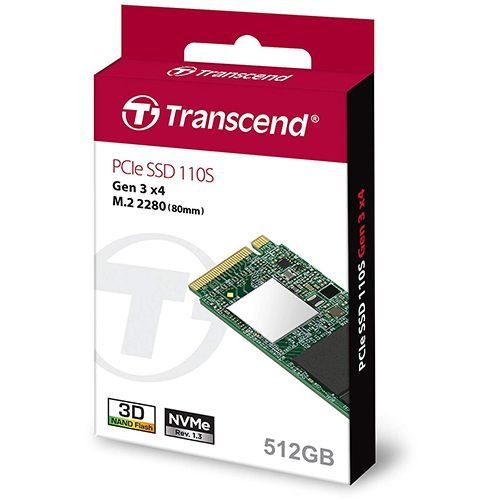 SSD M.2 NVMe 512GB 2280, (PCIe Gen3x4), 3D TLC, DRAM-less, Read 1,800 MB/s, Write 1,500 MB/s